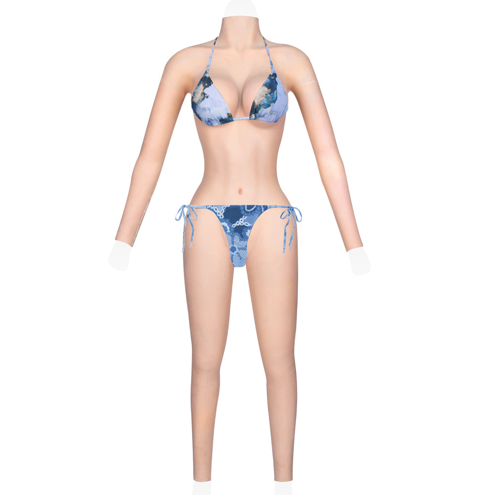 Crossdresser Whole-body Suits with Fake Boobs Silicone Breast Forms with Fake Vagina for Trans Cosplay Drag Queen Silicone Breastplate