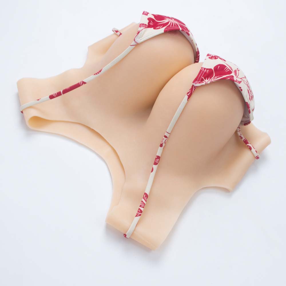 GorgeousU Crew Neck Realistic Silicone Breast Forms C to G Artificial Fake Boobs for Crossdresser Cosplay Trans