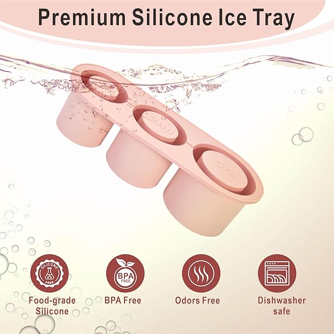 2025 Upgraded Ice Cube Mold for Stanley Cup 30oz, Tumbler Ice Mold for Stanley/Yeti/Simple Modern with Easy Demolding