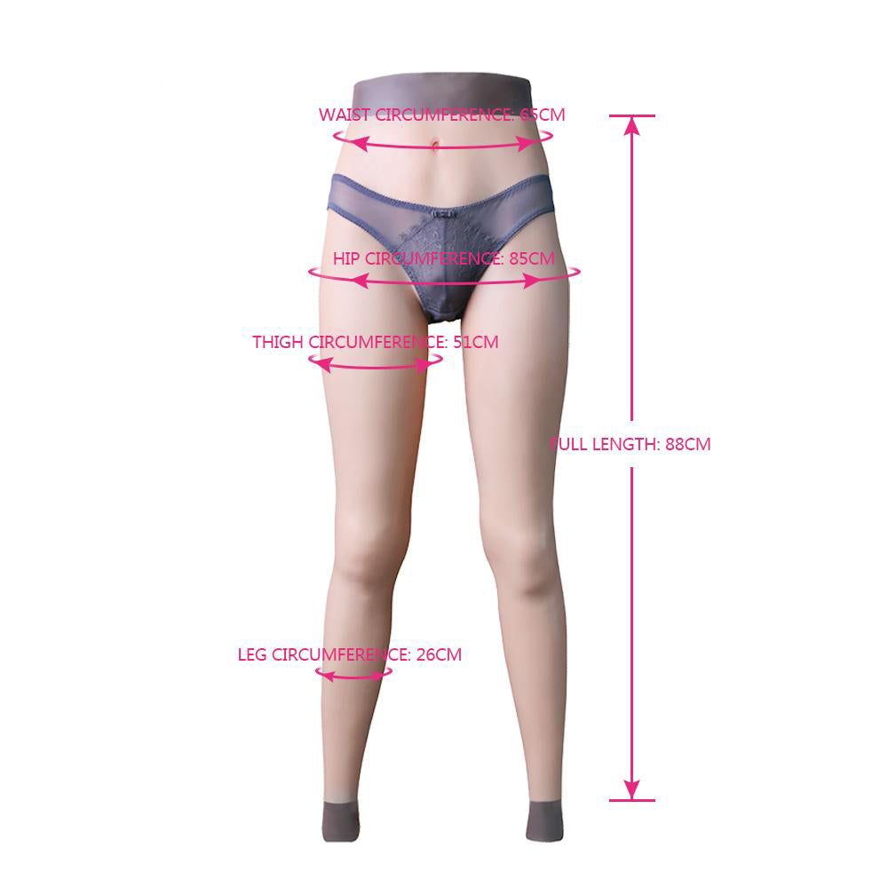 Silicone Pants with Fake Penetrable Vagina Ankle-length