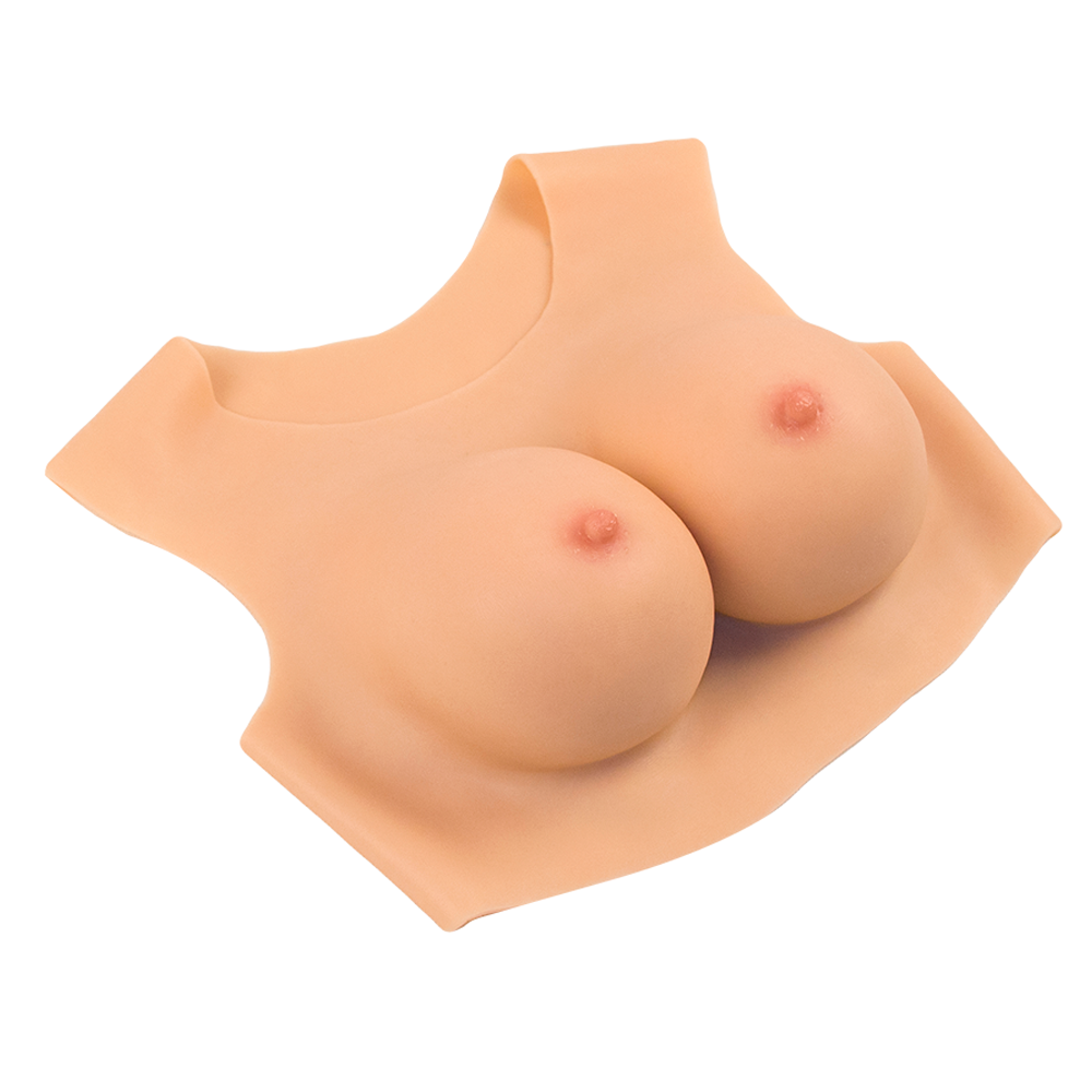 Crew Neck Realistic Silicone Breast Forms Artificial Fake Boobs for Crossdresser Drag Queen GorgeousU Club