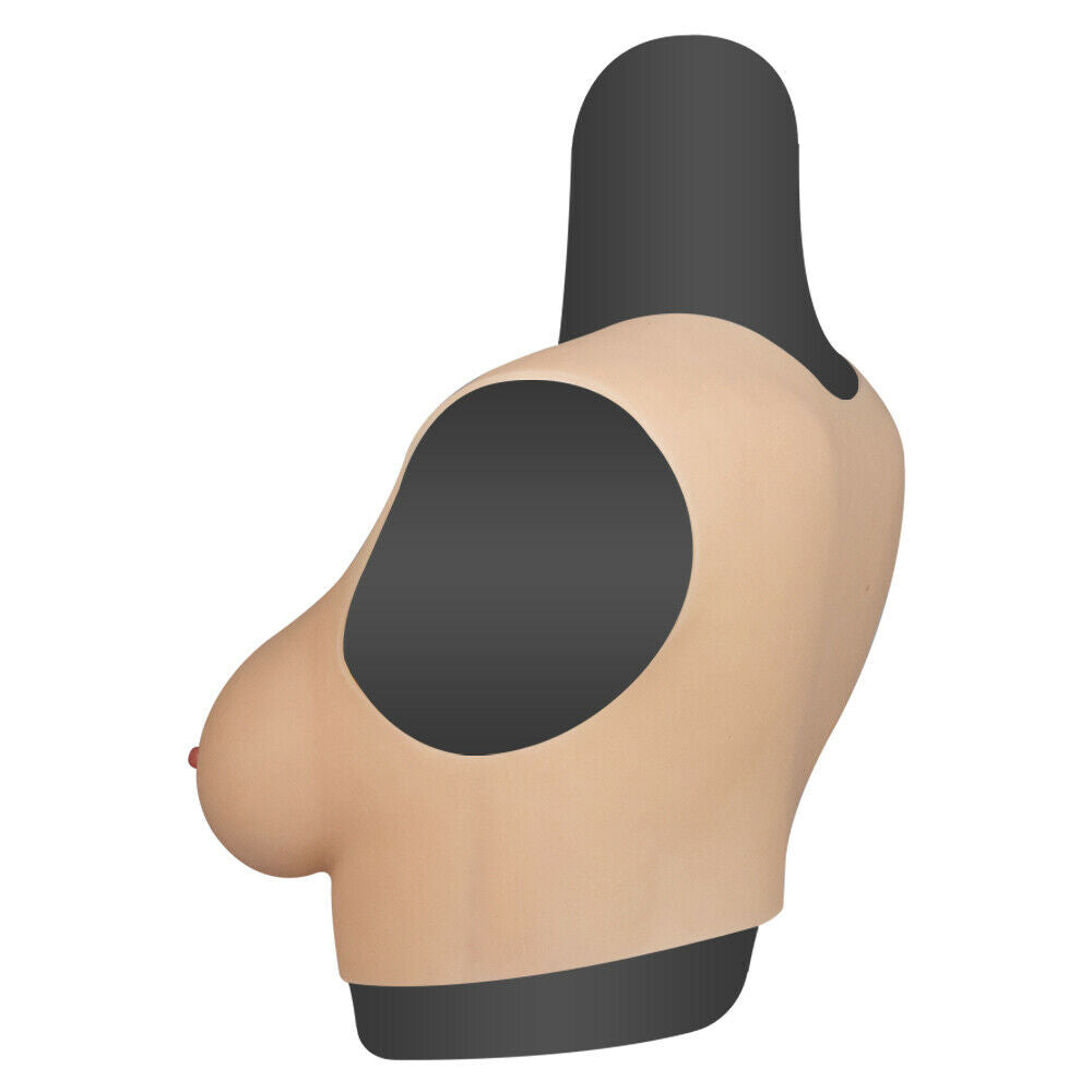GorgeousU Crew Neck Realistic Silicone Breast Forms C to G Artificial Fake Boobs for Crossdresser Cosplay Trans