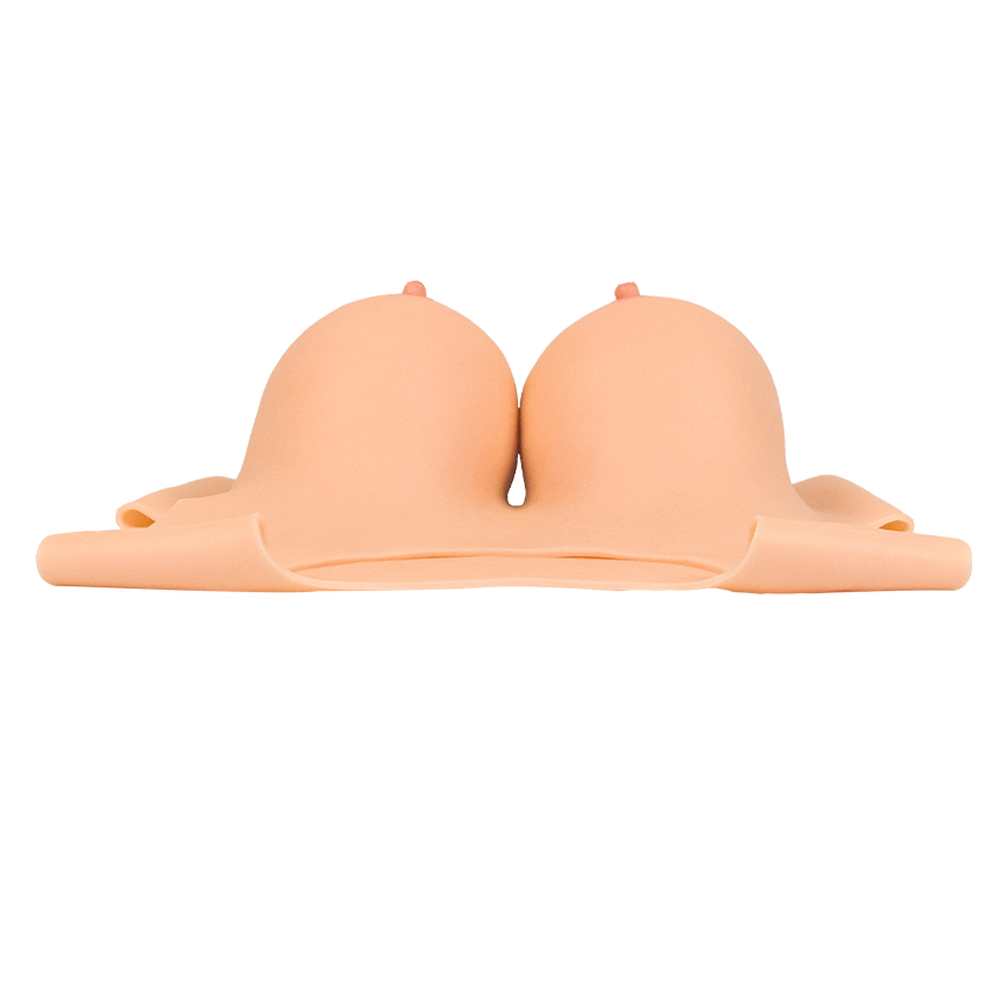 Crew Neck Realistic Silicone Breast Forms Artificial Fake Boobs for Crossdresser Drag Queen GorgeousU Club