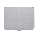 Large Size Silicone Dish Drying Mat with Built-in Drain Lip Dish Drainer Mats for Kitchen Counter Easy-Clean Drainage Pad High Temperature Resistance Tableware Coasters drying mat