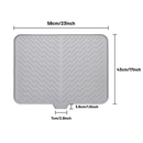 Large Size Silicone Dish Drying Mat with Built-in Drain Lip Dish Drainer Mats for Kitchen Counter Easy-Clean Drainage Pad High Temperature Resistance Tableware Coasters drying mat