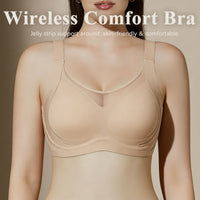 GorgeousU Jelly Bra Includes Extension Buckle Minimizer Bras for Women Bralettes Full Coverage Unlined Bra Supportive Without Underwire Tshirt Bras for Heavy Breast