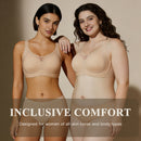 GorgeousU Jelly Bra Includes Extension Buckle Minimizer Bras for Women Bralettes Full Coverage Unlined Bra Supportive Without Underwire Tshirt Bras for Heavy Breast