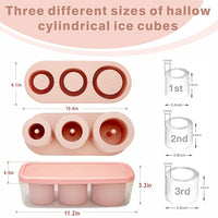 2025 Upgraded Ice Cube Mold for Stanley Cup 30oz, Tumbler Ice Mold for Stanley/Yeti/Simple Modern with Easy Demolding