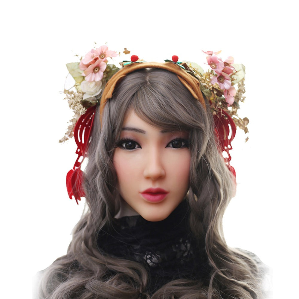 Realistic Female Handmade Silicone Mask Christine Headwear Masks