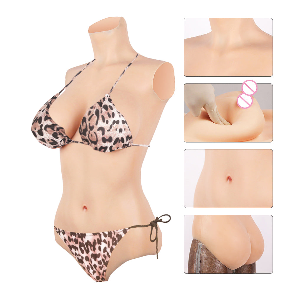 Silicone Body Suit Swimming Suit Style For Crossdresser