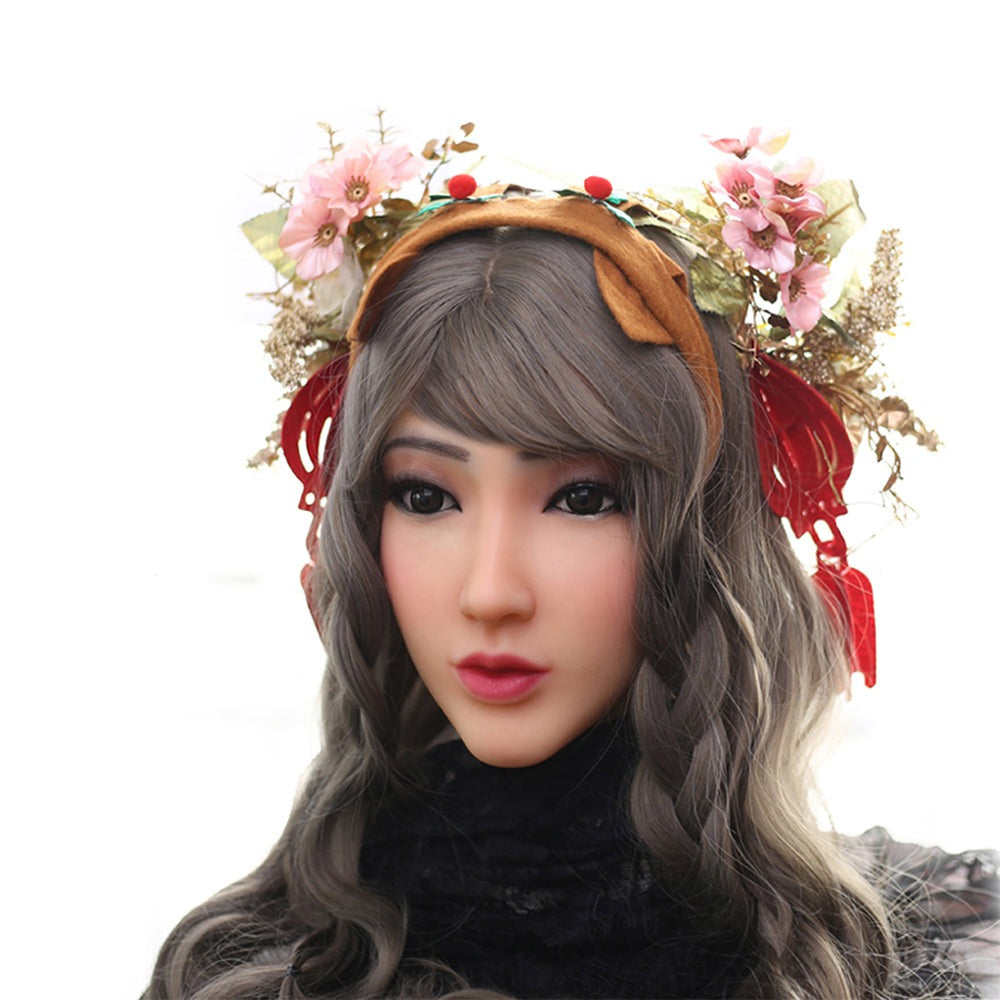 Realistic Female Handmade Silicone Mask Christine Headwear Masks