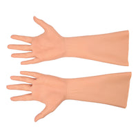 Silicone Fake Hands Cover Skin Sleeve Arm Cosplay Crossdressing 40cm