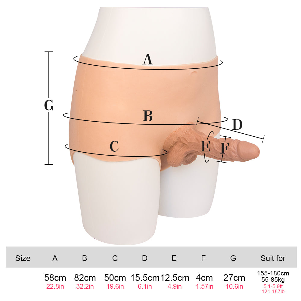Male Silicone Dildo Realistic Penis Huge Long 15cm Panties