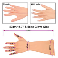 Silicone Fake Hands Cover Skin Sleeve Arm Cosplay Crossdressing 40cm