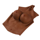 Crossdressing Black Skin Silicone Half-body Breast Form with Belly Button