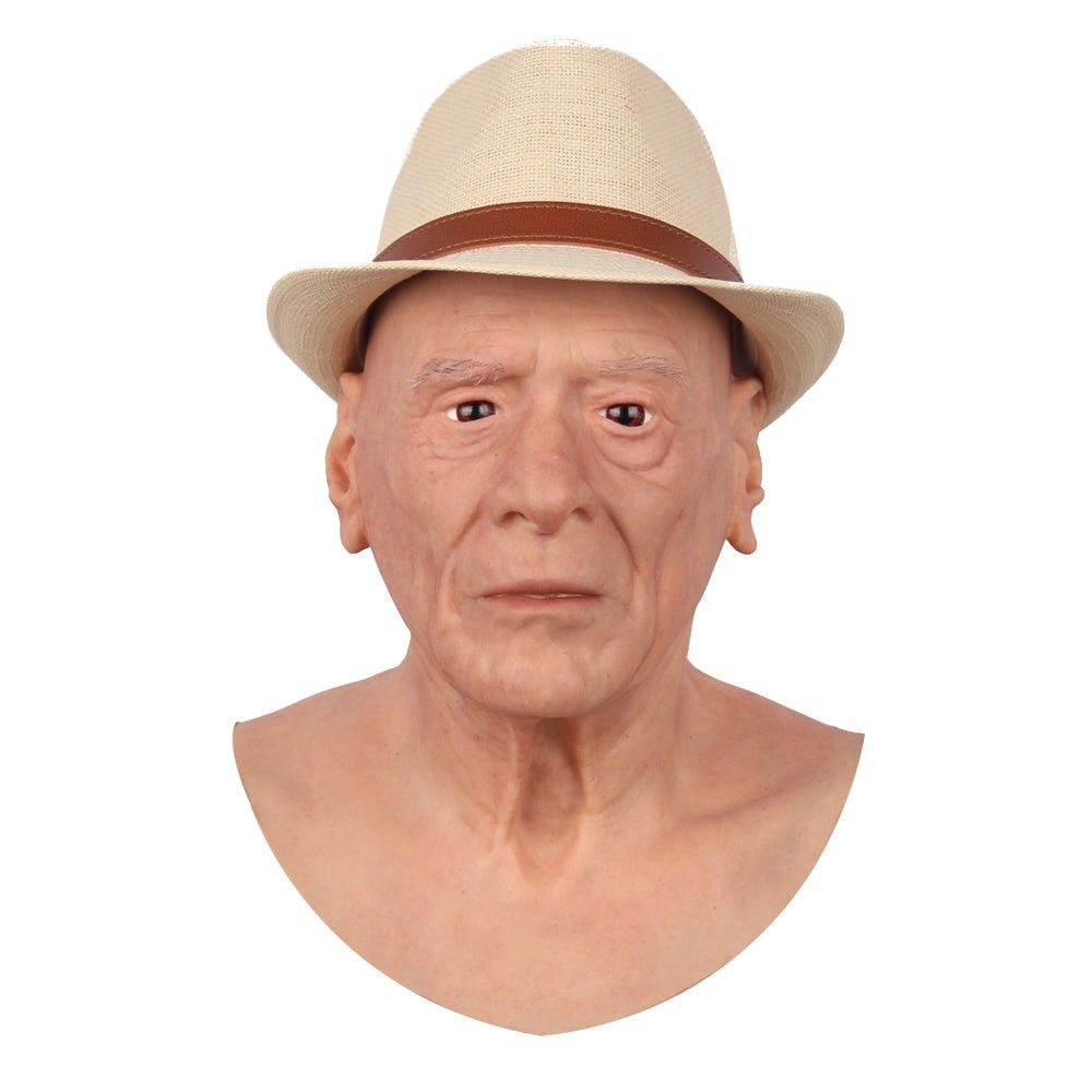Old Man Realistic Silicone Full Face Masks