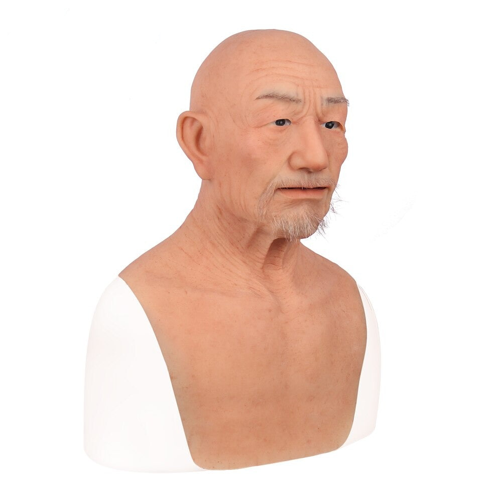 Old Man Face Artificial Handmade Male Silicone Mask