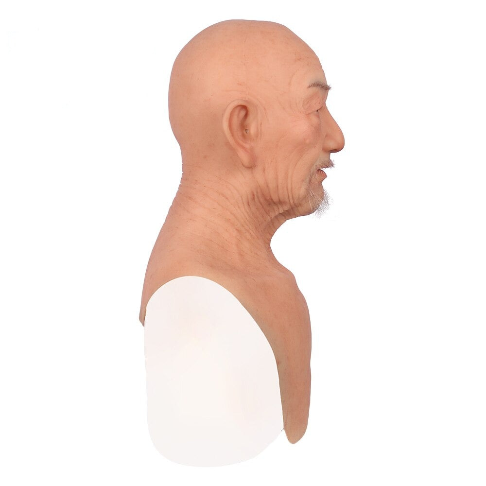 Old Man Face Artificial Handmade Male Silicone Mask